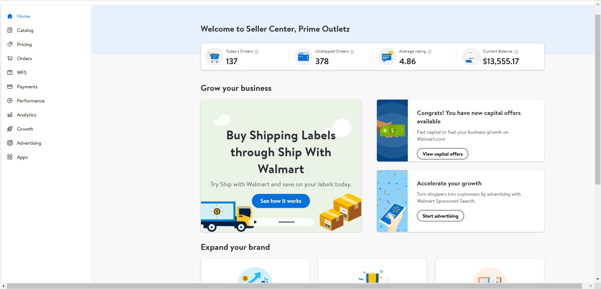 Walmart One Day Orders in USA Marketplace!